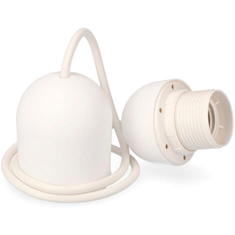 Conjunto colgante blanco e27 longitud 80cm