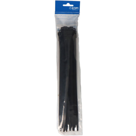 Bridas negras 300x8mm nylon alta calidad (blister 25 unid.) edm