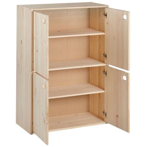 Mueble dinamic 4 puertas pino macizo 105,4 x 70,8 x 33 cm