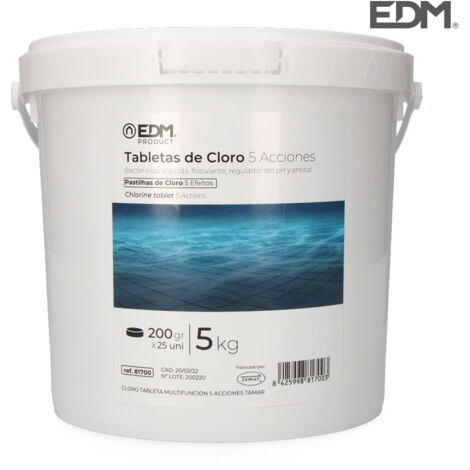 Cloro 5 acciones en tabletas, bote 5 kg (1/3)