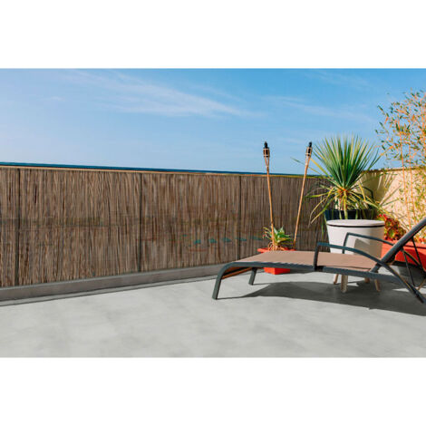 Cañizo sintético fency wick 1x3m marrón oscuro faura (1/2)