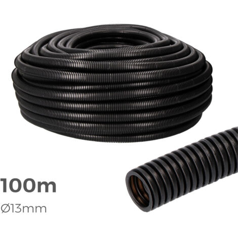 Tubo Electricidad 20Mm 100Mt Corrugado Aiscan Negro C C20 100 Mt