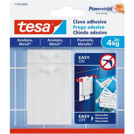 Tesa Clavo Adhesivo para Azulejos y Metal 2x4 kg 77766-00001