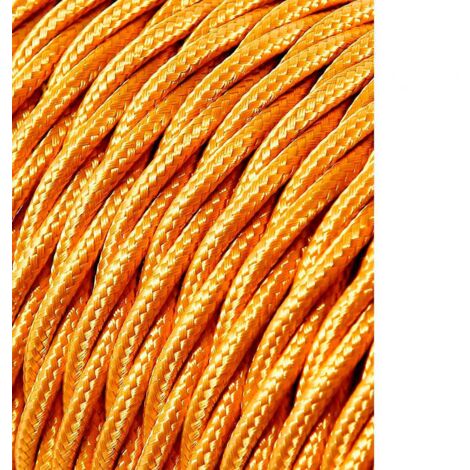 Carrete cable textil trenzado h03vv-f 2 x 0,75 mm² oro oscuro, 25 m (1/3)