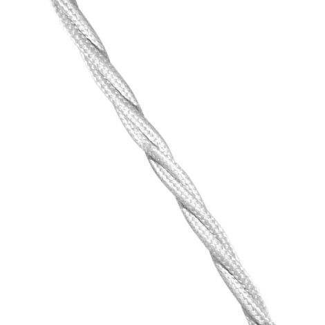Cable paralelo textil trenzado h07v-k 3 g 2,50 mm² blanco euro/m