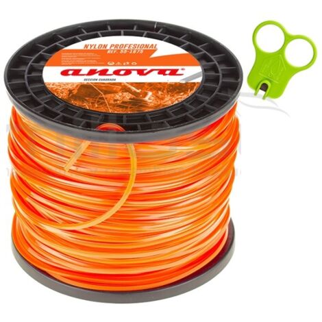 Anova Nylon profesional cuadrado naranja con dispensador 3mm x 152 mt 55-167