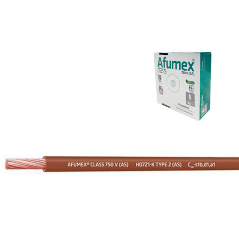 Cablecillo h07z1-k(as) 6,0 mm² marron euro/m