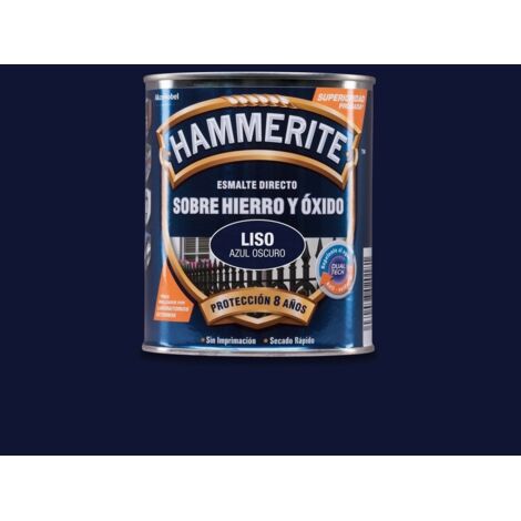 Hammerite Esmalte directo sobre hierro y óxido Liso Azul oscuro 750 Ml
