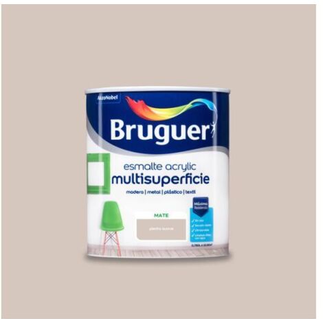 Bruguer Esmalte acrylic multisuperficie mate Piedra suave 750 Ml