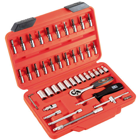 Juego Vaso s 1/4" 46 piezas alyco orange ALYCO