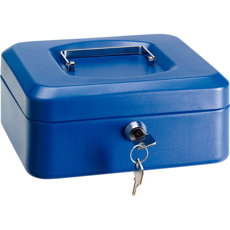 ARREGUI Elegant Caja Caudales con Llave para Contar y Transportar Dinero, Caja de Seguridad de acero con bandeja interior, Caja fuerte portatil 20 cm de ancho Gris grafito C9226