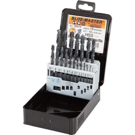Juego brocas metal HSS DIN 338-1-10X0,50MM D0010 Bluemaster (1/2)