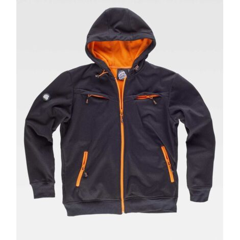 Sudadera WorkShell S9482 WorkTeam Negro NaranjaSNegro Naranja S