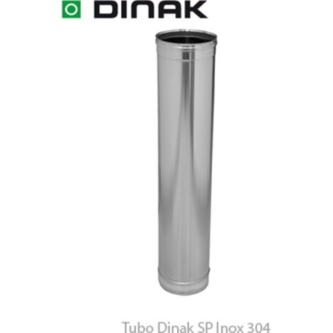 Tubo Inox 304 SW de pared simple Dinak 430mm 125mm