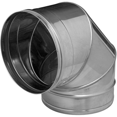 Codo Inox 304 de Pared Simple SW Dinak 90º 120mm