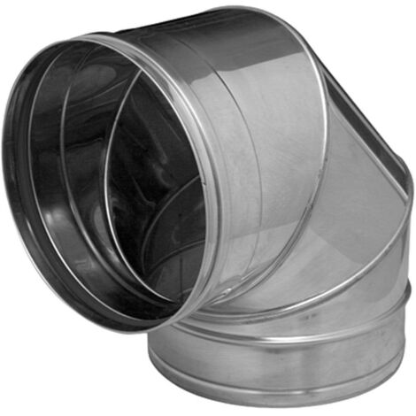 Codo Inox 304 de Pared Simple SW Dinak 90º 150mm