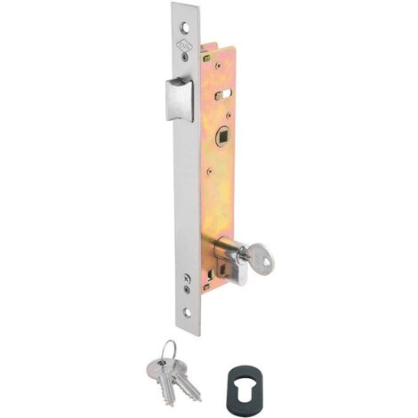 Cerradura embutir acero inoxidable – Picaporte reversible – Cuadradillo de 8 mm – Para puertas de madera y metal – CVL (1/2)