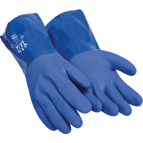 Guante químico 666 Vinil PVC T-08 Azul Tomás Bodero
