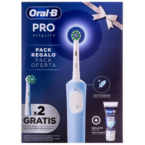 Cepillo electrico oral-b pro vitality + 2 recambios + pasta advance