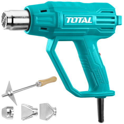 Total Tools Pistola de calor 2000W (Incluye 3 boquillas y raspador) TB20036