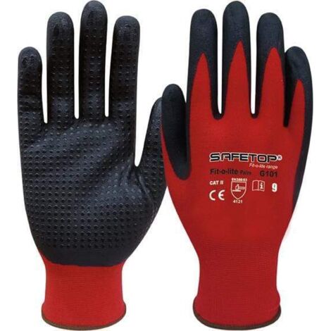 SAFETOP GUANTE FIT-O-LITE NITRILO G101 T-07 ROJO
