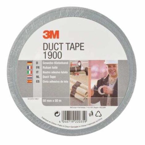 Cinta americana 3M 1900 Gris 50mm x 50mt