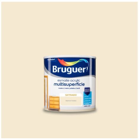 Bruguer Acrylic Multisuperficie Esmalte al agua Satinado Blanco hueso 250 ml