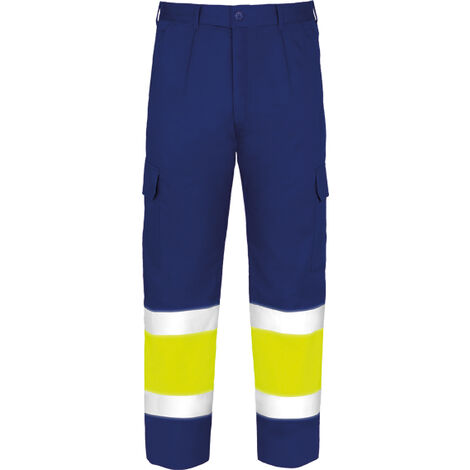 Pantalon Alta Visibilidad Vesin Amarillo fluor-Azul Marino44Amarillo fluor-Azul Marino 44