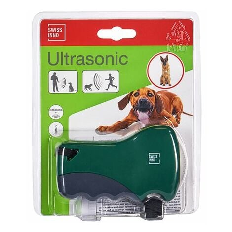 SWISSINNO Ahuyentador de perros ultrasónico resistente a la intemperie