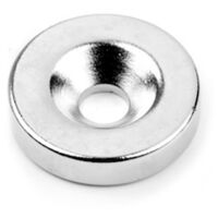 Imán neodimio aro avellanado im31 níquel 12 x 6 (ø8-4) mm