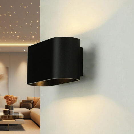 Wandlampe Aluminium Up Down 16 cm breit Schwarz G9 länglich Modern Wandleuchte
