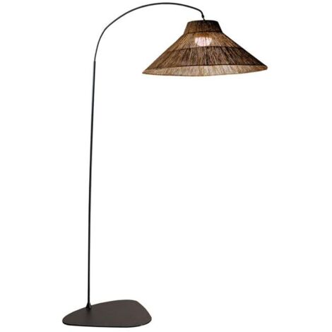 2-in-1 Außenlampe LED Modul Akku 230 cm hoch IP54 2700 K Fernbedienung dimmbar Seegras Metall Stehleuchte außen Wandlampe Garten Terrasse (1/5)