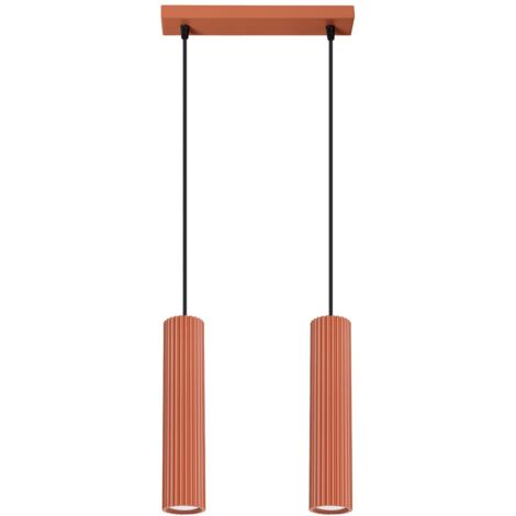 Hängelampe Aluminium GU10 H: max. 90 cm Ockerrot 2-flammig länglich Modern Hängeleuchte (1/5)
