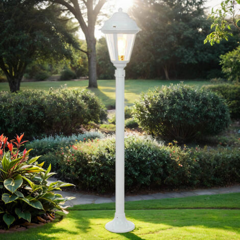 Wegeleuchte Messing massiv rostfrei 100 cm für E27 IP43 Rustikal Stehleuchte Garten Außenlampe Terrasse