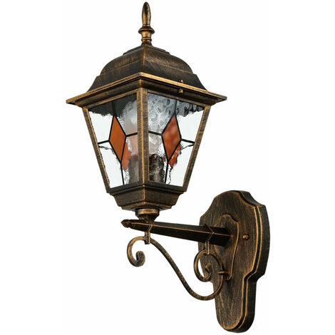 Lewpudy Wandleuchte Innen – Rustikale Blumenform, Antike Bronze