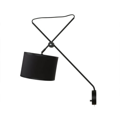 Wandlampe mit Schalter in Schwarz Gold VIPER flexibel