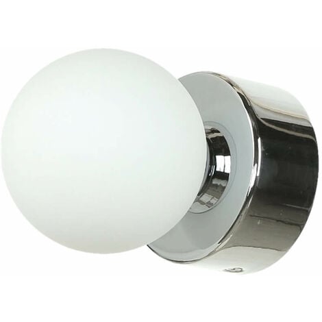 Wandlampe Bad IP44 rund in Chrom Ø7,5cm klein