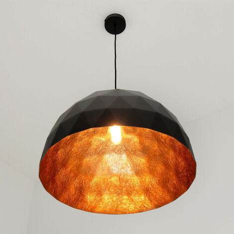 Design Hängelampe schwarz mit Braunglas 8 Lampen - Uvas