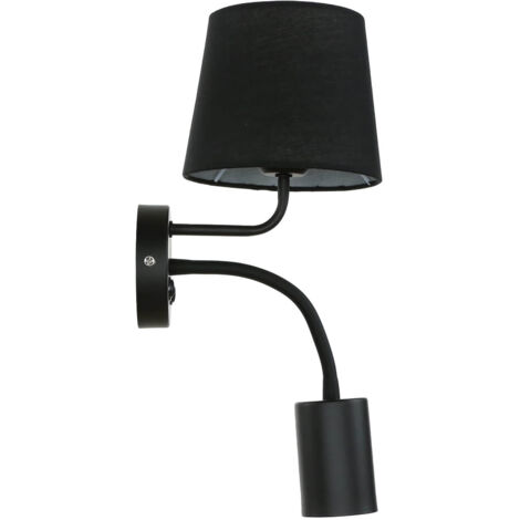 Praktische Wandleuchte mit Leselampe GU10 Schwarz