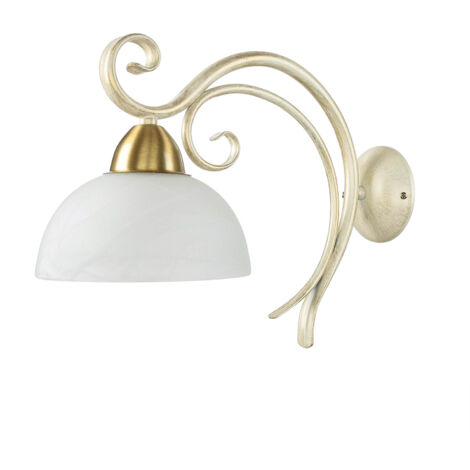 Wandlampe AURORA WHITE in Shabby Weiß