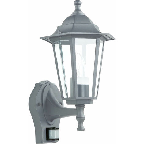 Außenlampe mit Bewegungsmelder Anthrazit E27 Rustikal Outdoor