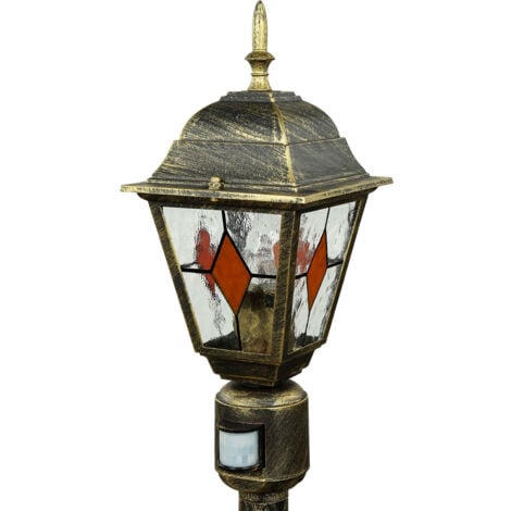 Wegeleuchte mit Bewegungsmelder 112 cm E27 Rustikal Außenlampe Garten