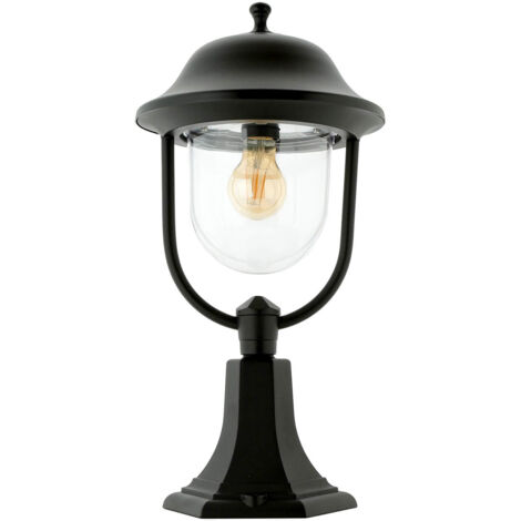 Lumiled Gartenleuchte Salvia 80cm - Schwarze Pollerleuchte Mit Rauchglas IP54