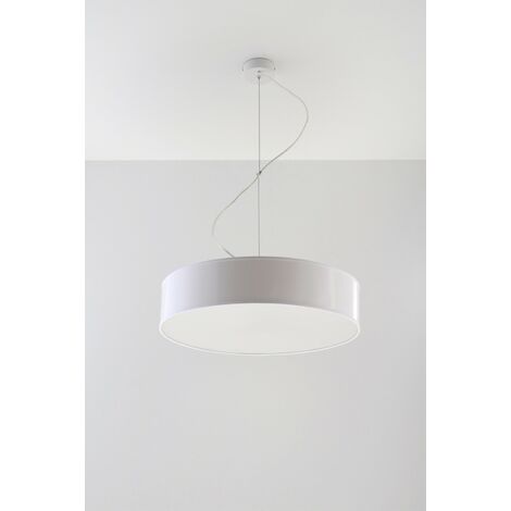 Hängeleuchte Weiß E27 Ø 35 cm Metall Modern Hängelampe (1/3)