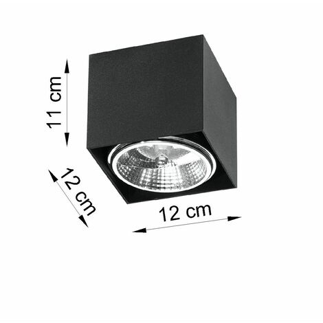 Deckenspot GU10 Grau Schwarz eckig Aluminium Deckenlampe | Deckenstrahler