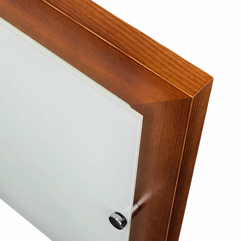 Deckenlampe Rund 27 Cm Holz Glas Blendarm Weiß Leuchte