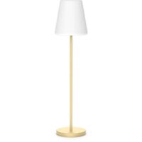 LED Stehlampe außen Solar Lampe 177,2 cm Dimmer Farbwechsel RGBCCT in Messing kabellose Außenleuchte Gartenleuchte Terrassenlampe