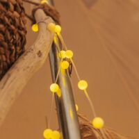 Solarlichterkette Outdoor 100x LED 1800 K warmweiß IP44 1 m lang Außenlichterkette Perlenlichterkette Garten Balkon