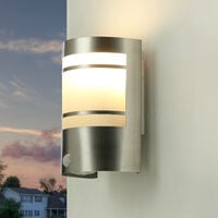 IP44 edelstahl Bewegungsm. EGLO POLIENTO Außen Wandleuchte E27 