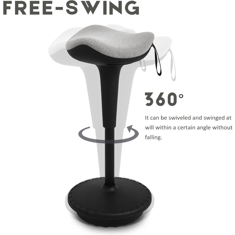 Tabouret Ergonomique Hjh OFFICE Balance Sit - Assise Active Réglable En Hauteur